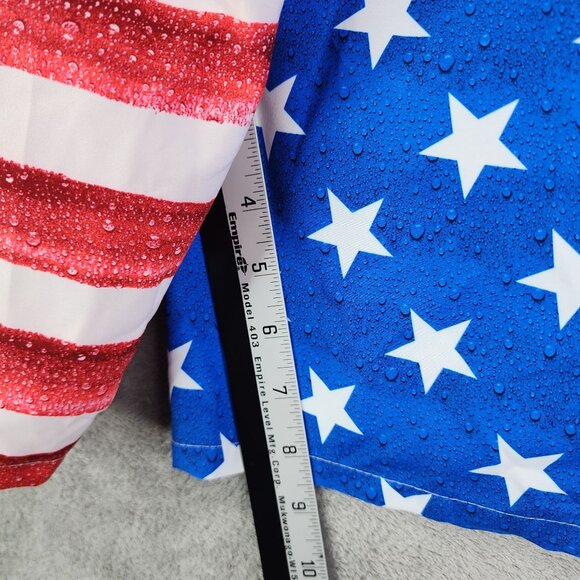Mens Old Navy American Flag Swim Trunks Blue & Red Stars & Stripes XXL - Picture 12 of 16